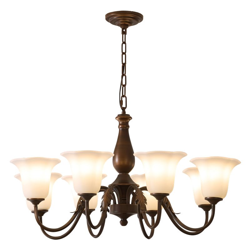 Uveleth Traditional Elegance Glass Chandelier-Neutral Decor