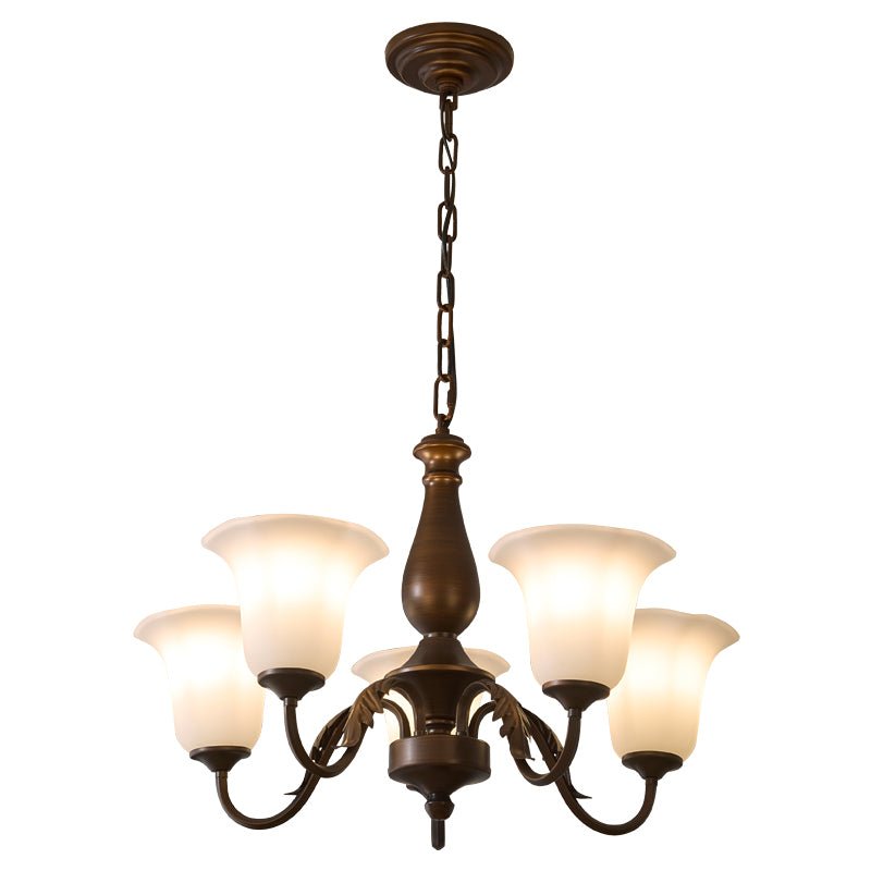 Uveleth Traditional Elegance Glass Chandelier-Neutral Decor