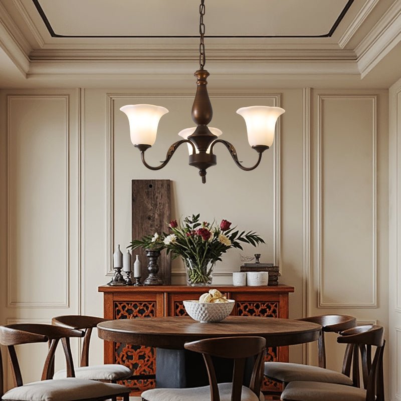 Uveleth Traditional Elegance Glass Chandelier-Neutral Decor