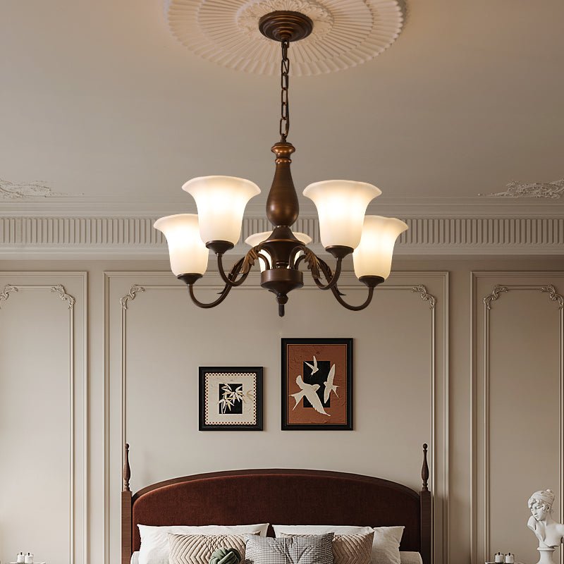 Uveleth Traditional Elegance Glass Chandelier-Neutral Decor