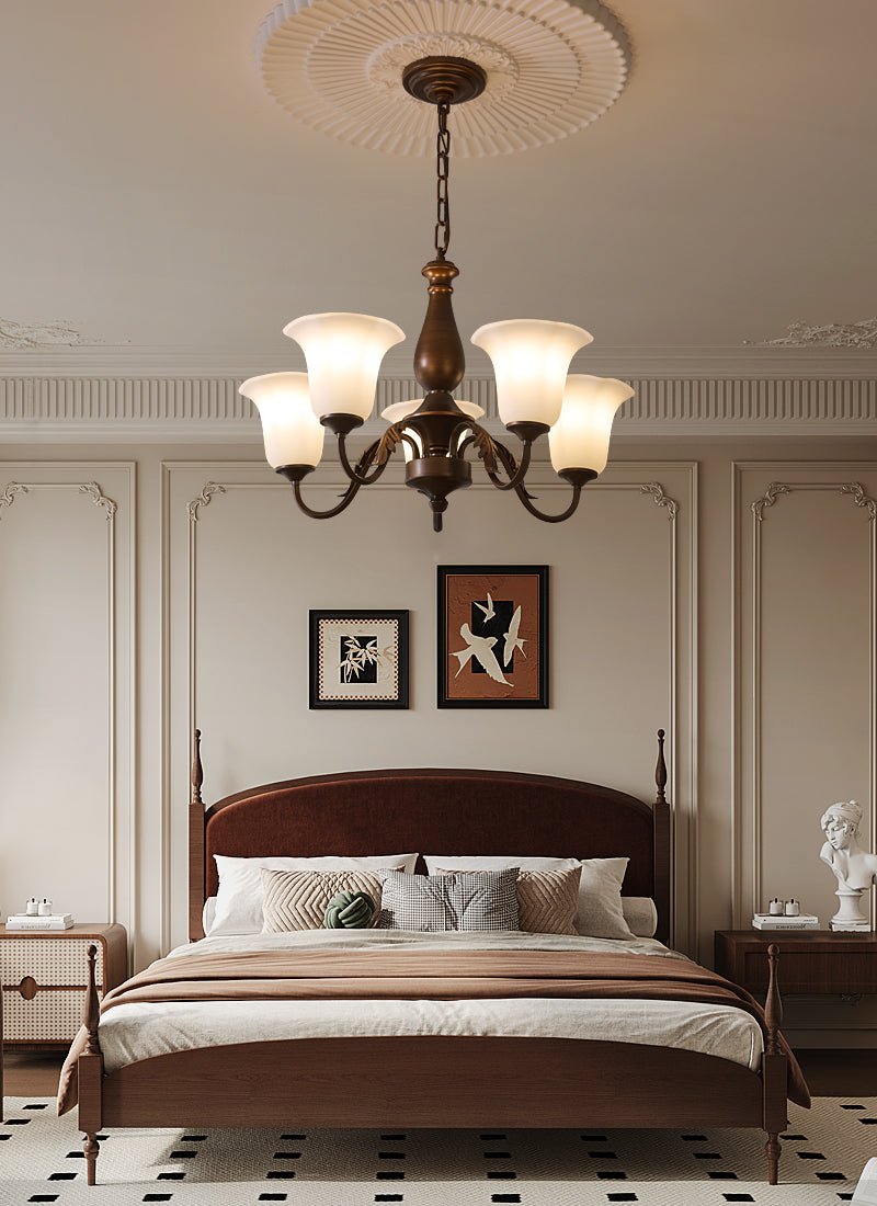Uveleth Traditional Elegance Glass Chandelier-Neutral Decor