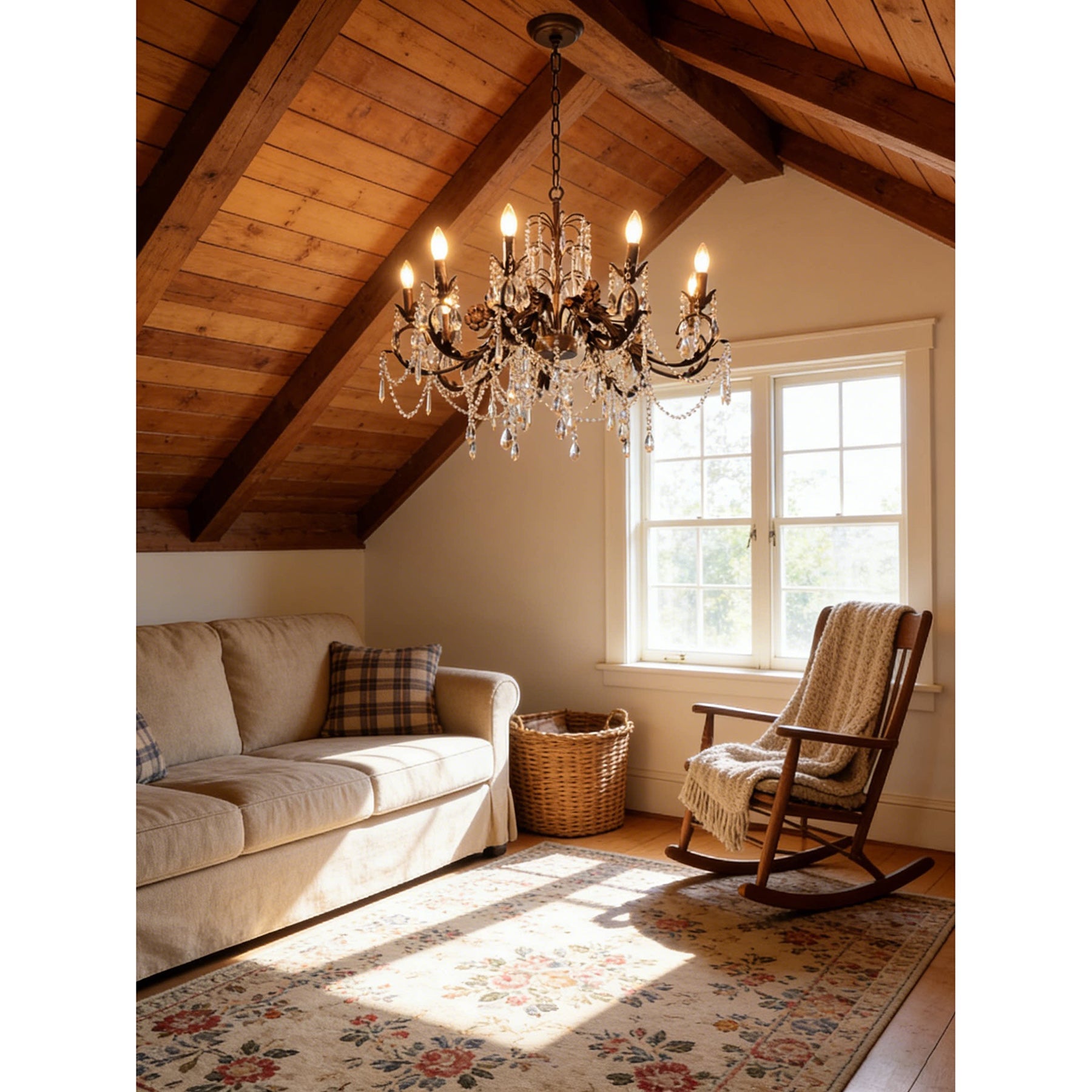 Another angle of the 6-head chandelier.