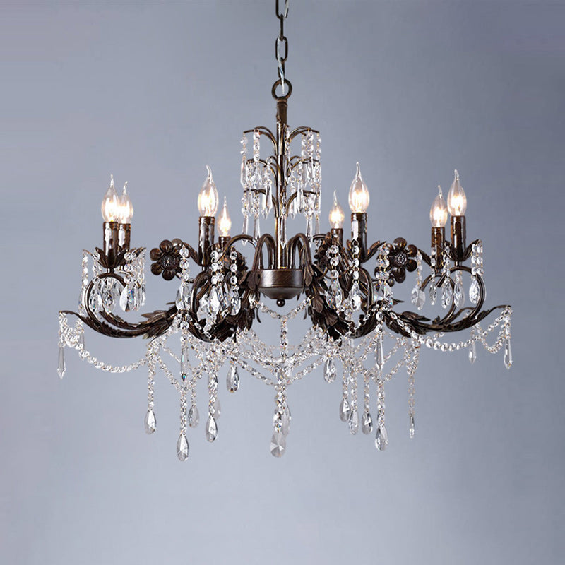 Unlit view of the chandelier, focusing on the craftsmanship.