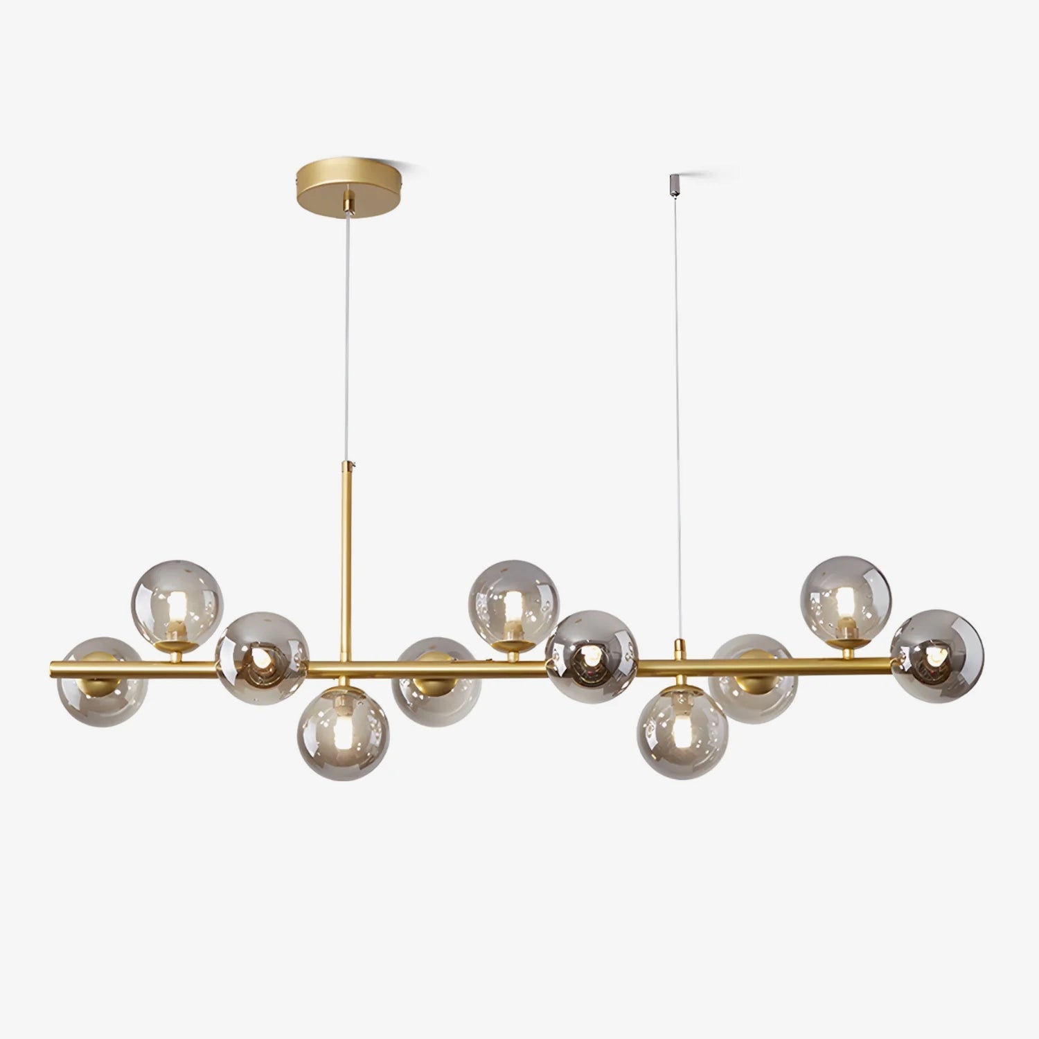 Dulane Chandelier Glass Globe Gold 12-Light-Neutral Decor
