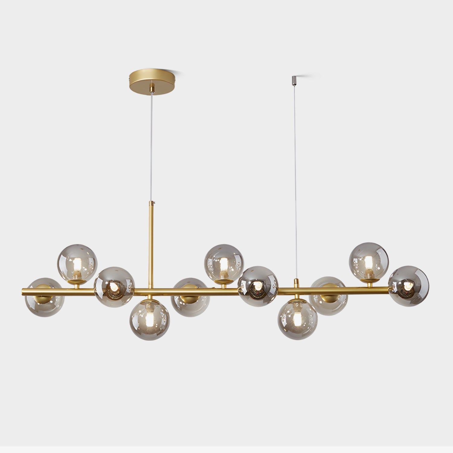 Dulane Chandelier Glass Globe Gold 12-Light-Neutral Decor