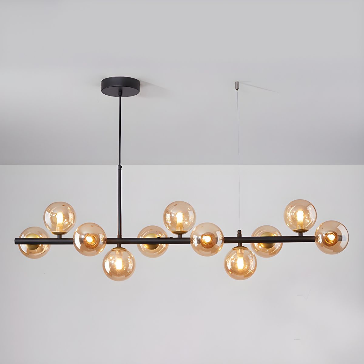Dulane Chandelier Glass Globe Gold 12-Light-Neutral Decor