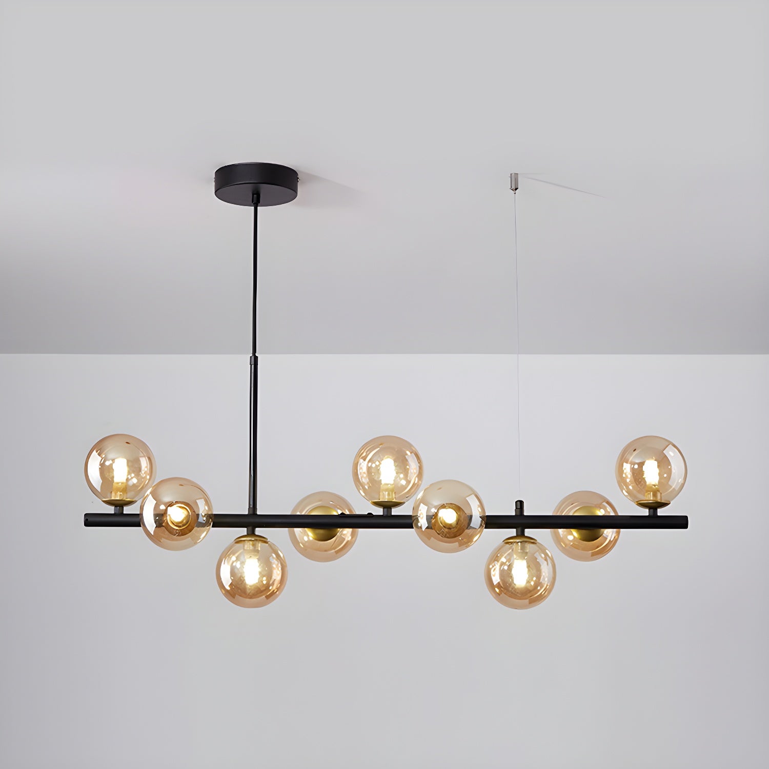 Dulane Chandelier Glass Globe Gold 12-Light-Neutral Decor