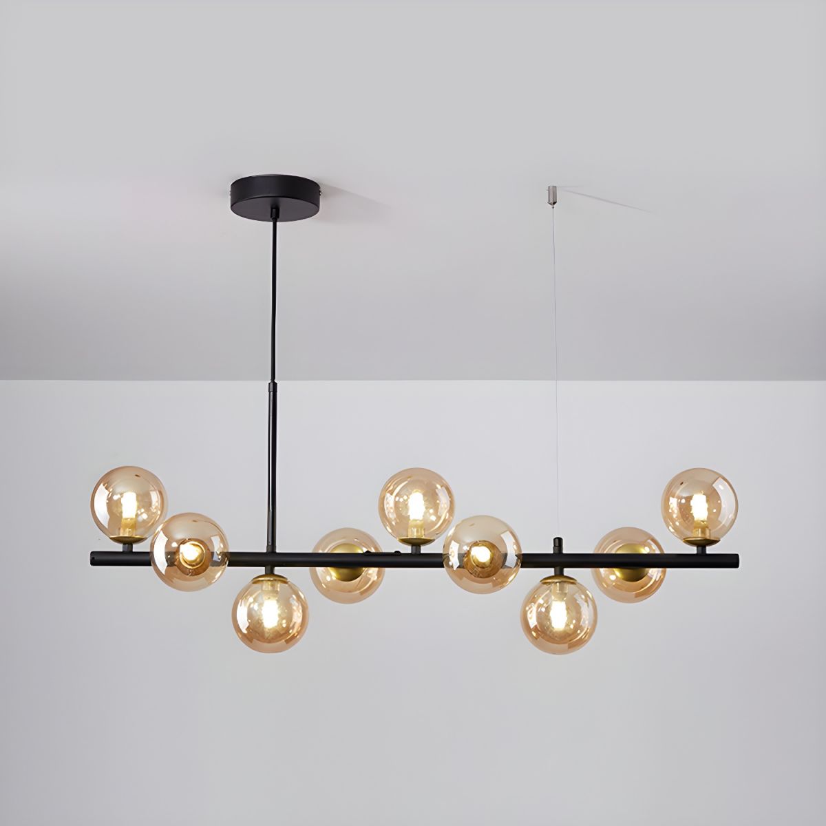 Dulane Chandelier Glass Globe Gold 12-Light-Neutral Decor