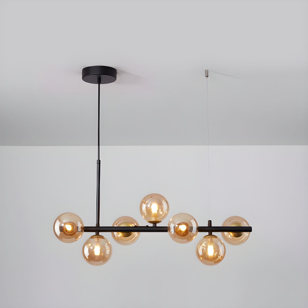 Dulane Chandelier Glass Globe Gold 12-Light-Neutral Decor