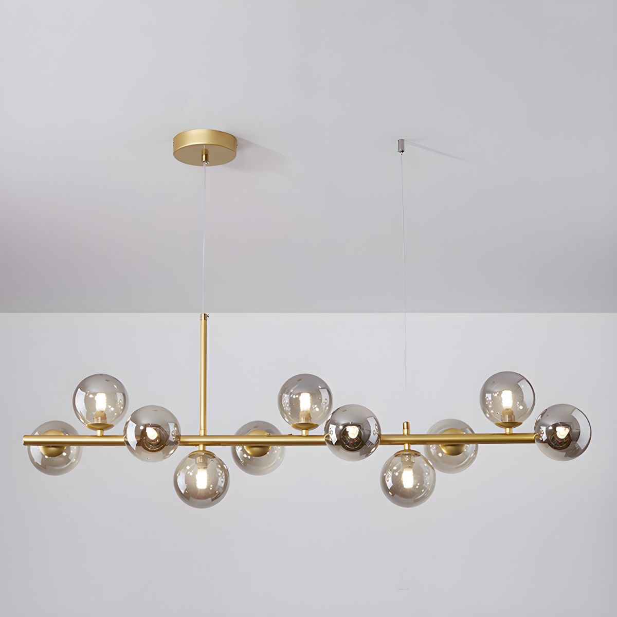 Dulane Chandelier Glass Globe Gold 12-Light-Neutral Decor