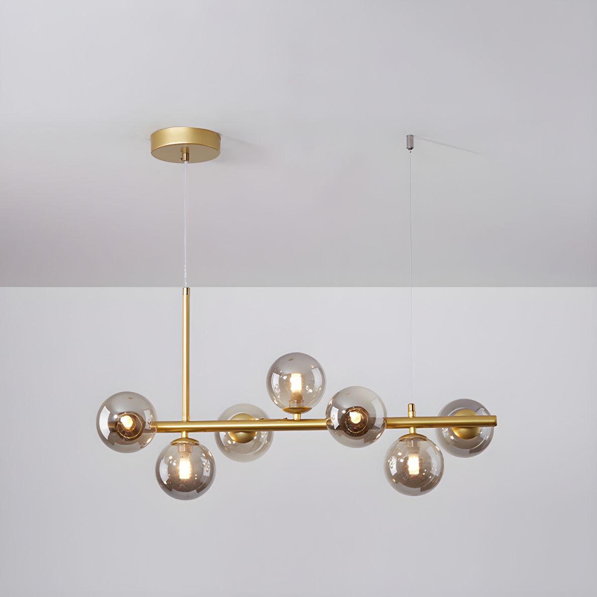 Dulane Chandelier Glass Globe Gold 12-Light-Neutral Decor