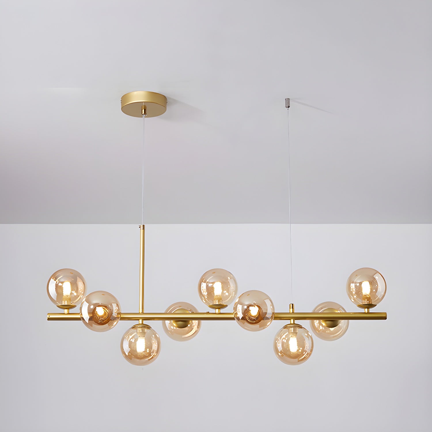 Dulane Chandelier Glass Globe Gold 12-Light-Neutral Decor