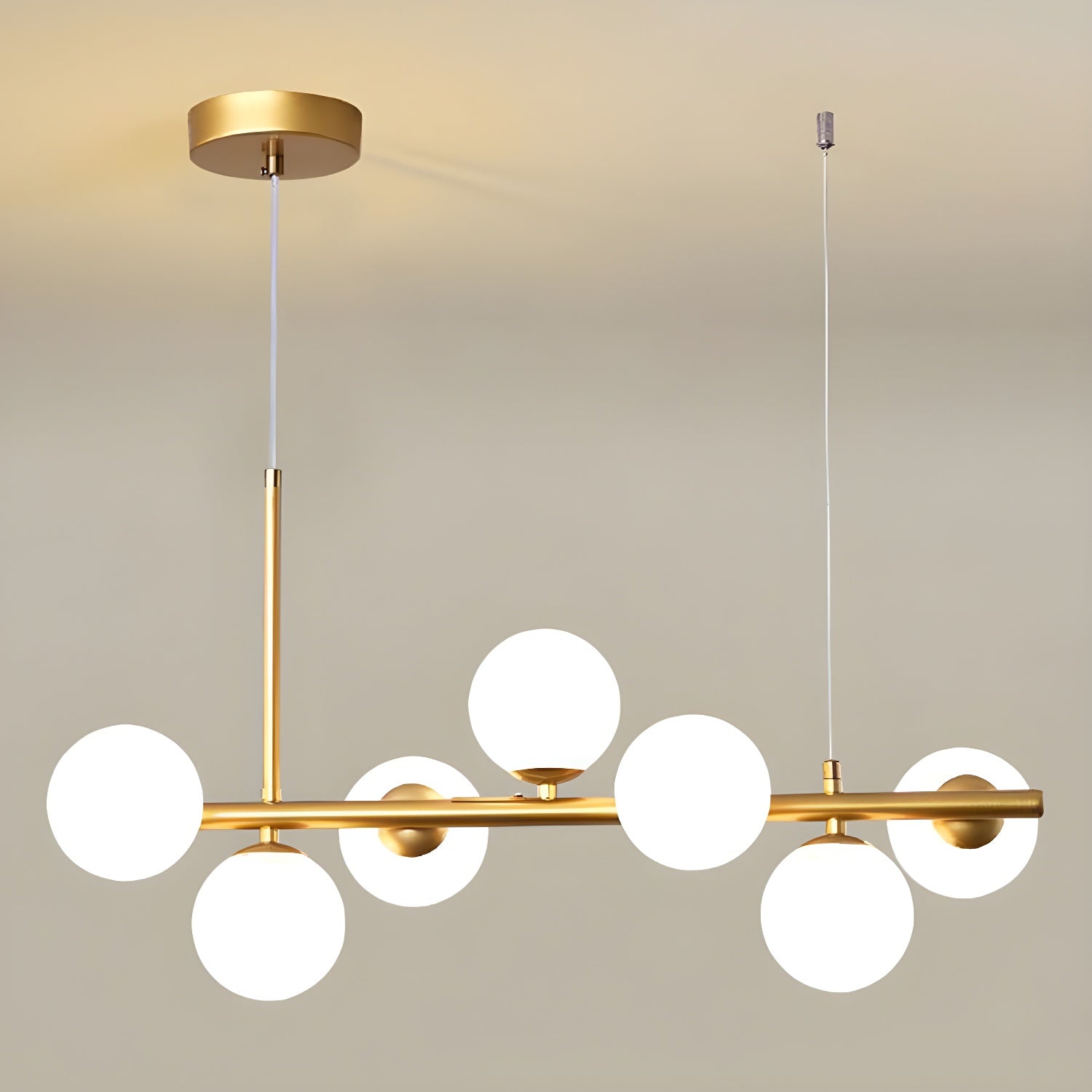 Dulane Chandelier Glass Globe Gold 12-Light-Neutral Decor