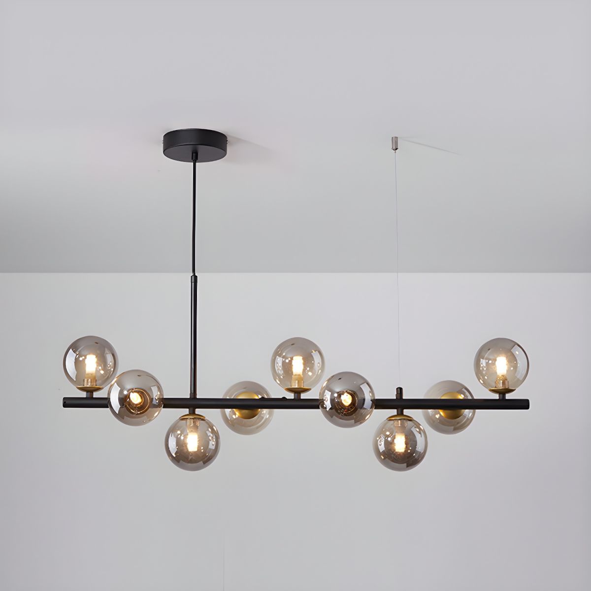 Dulane Chandelier Glass Globe Gold 12-Light-Neutral Decor