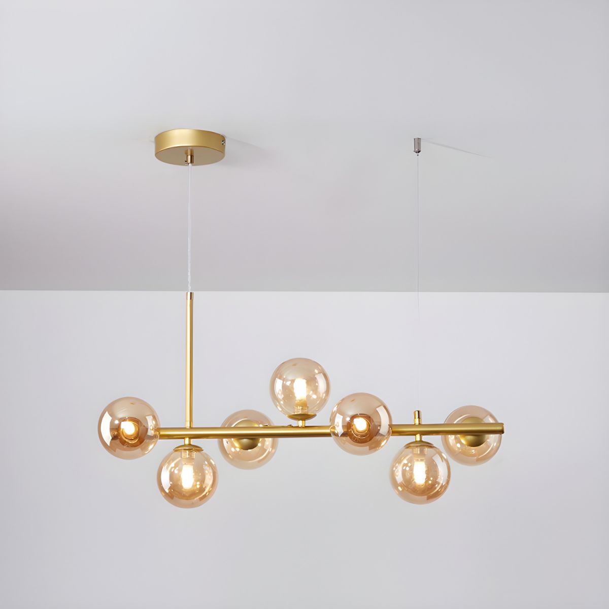 Dulane Chandelier Glass Globe Gold 12-Light-Neutral Decor