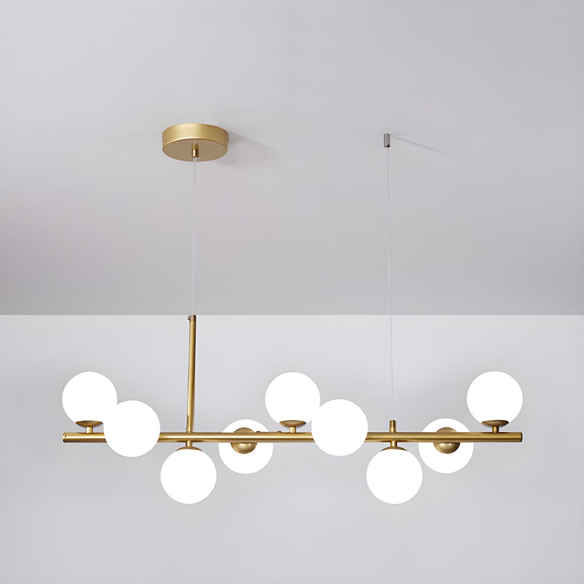 Dulane Chandelier Glass Globe Gold 12-Light-Neutral Decor