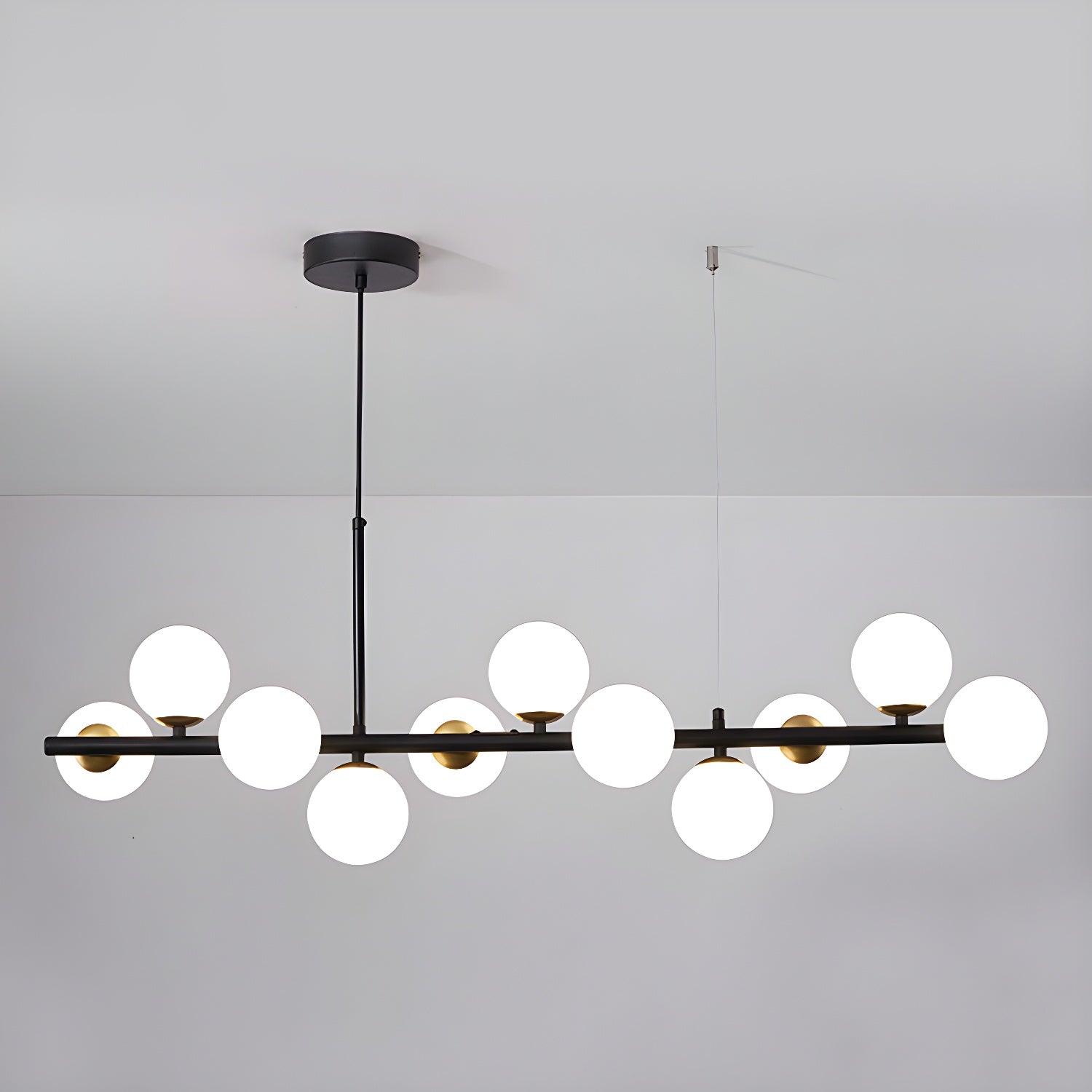 Dulane Chandelier Glass Globe Gold 12-Light-Neutral Decor