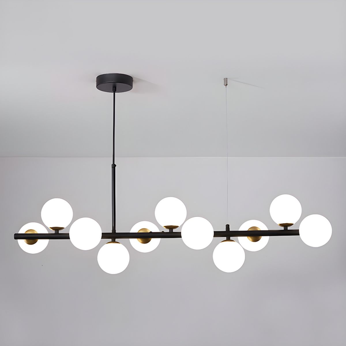 Dulane Chandelier Glass Globe Gold 12-Light-Neutral Decor