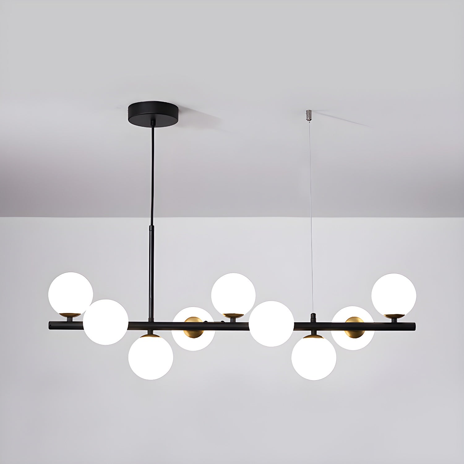 Dulane Chandelier Glass Globe Gold 12-Light-Neutral Decor