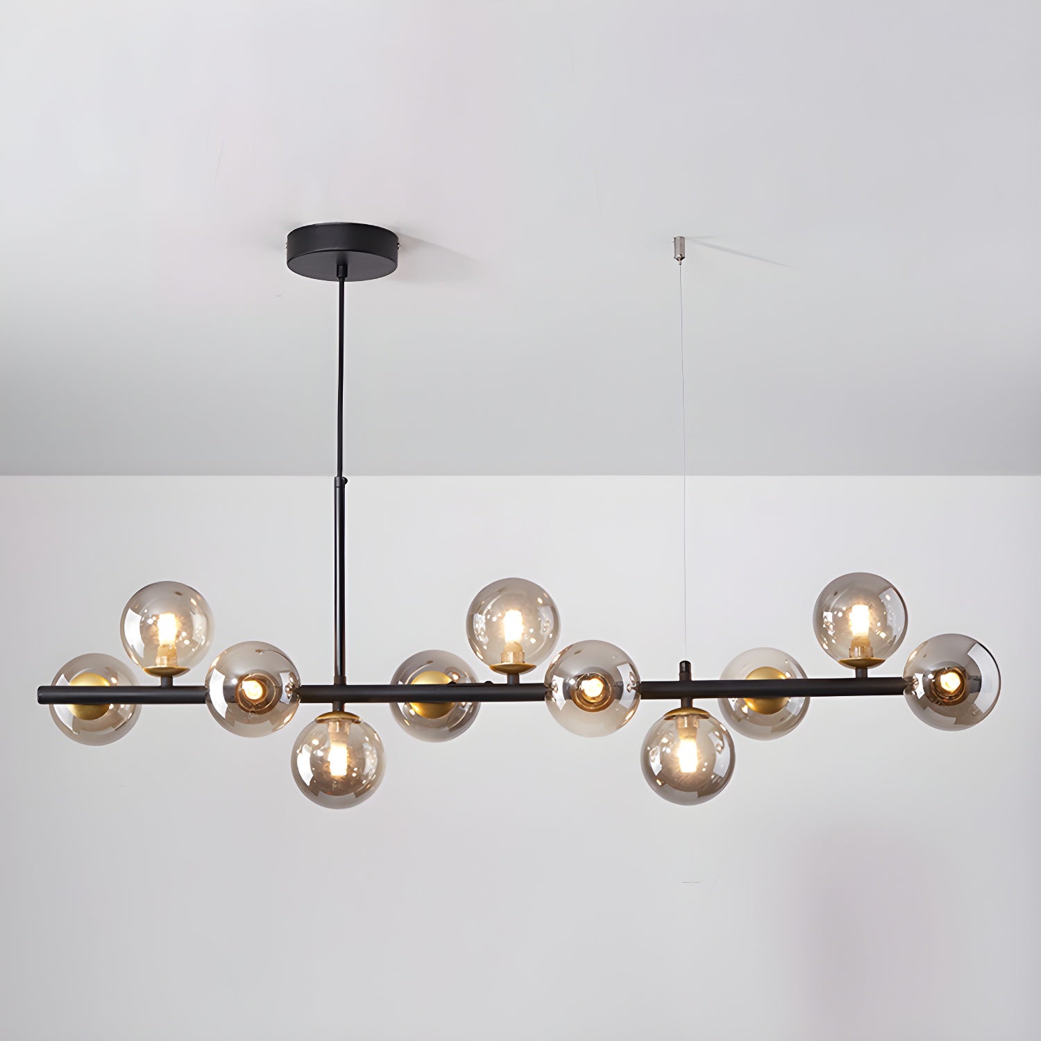 Dulane Chandelier Glass Globe Gold 12-Light-Neutral Decor