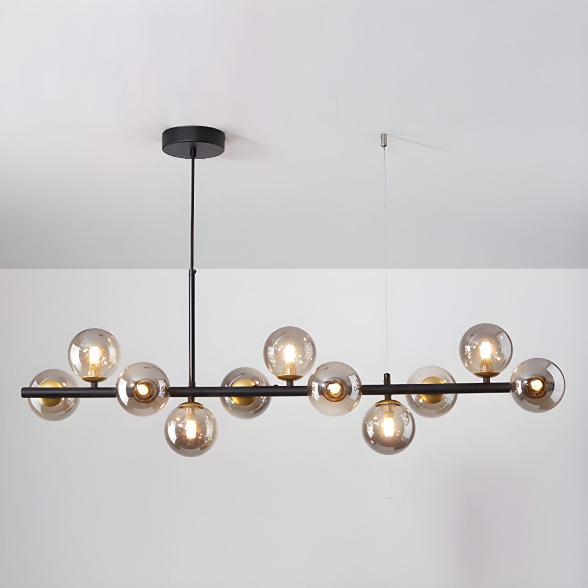 Dulane Chandelier Glass Globe Gold 12-Light-Neutral Decor