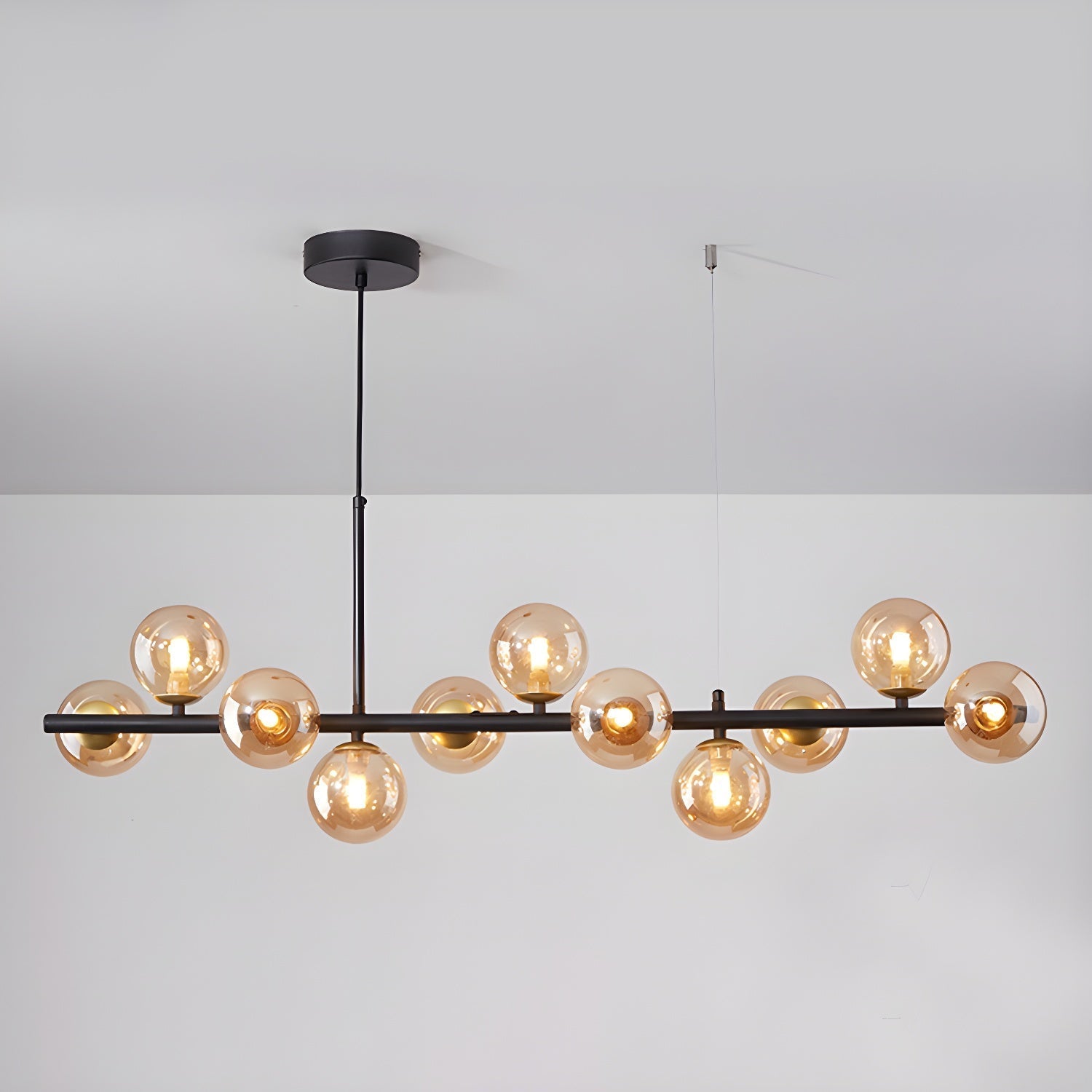 Dulane Chandelier Glass Globe Gold 12-Light-Neutral Decor