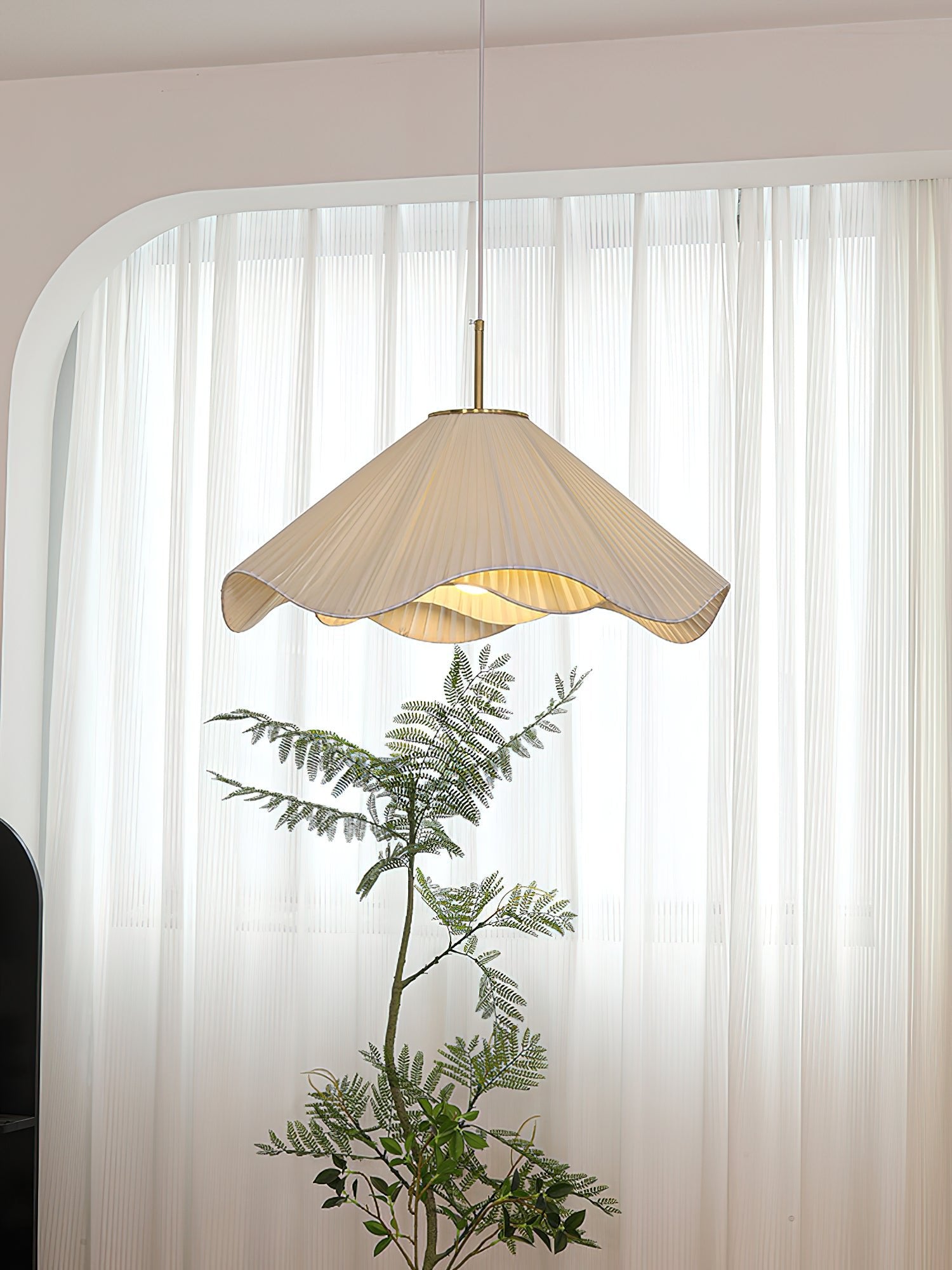Drift Minimalist Fabric Pendant Light-Neutral Decor