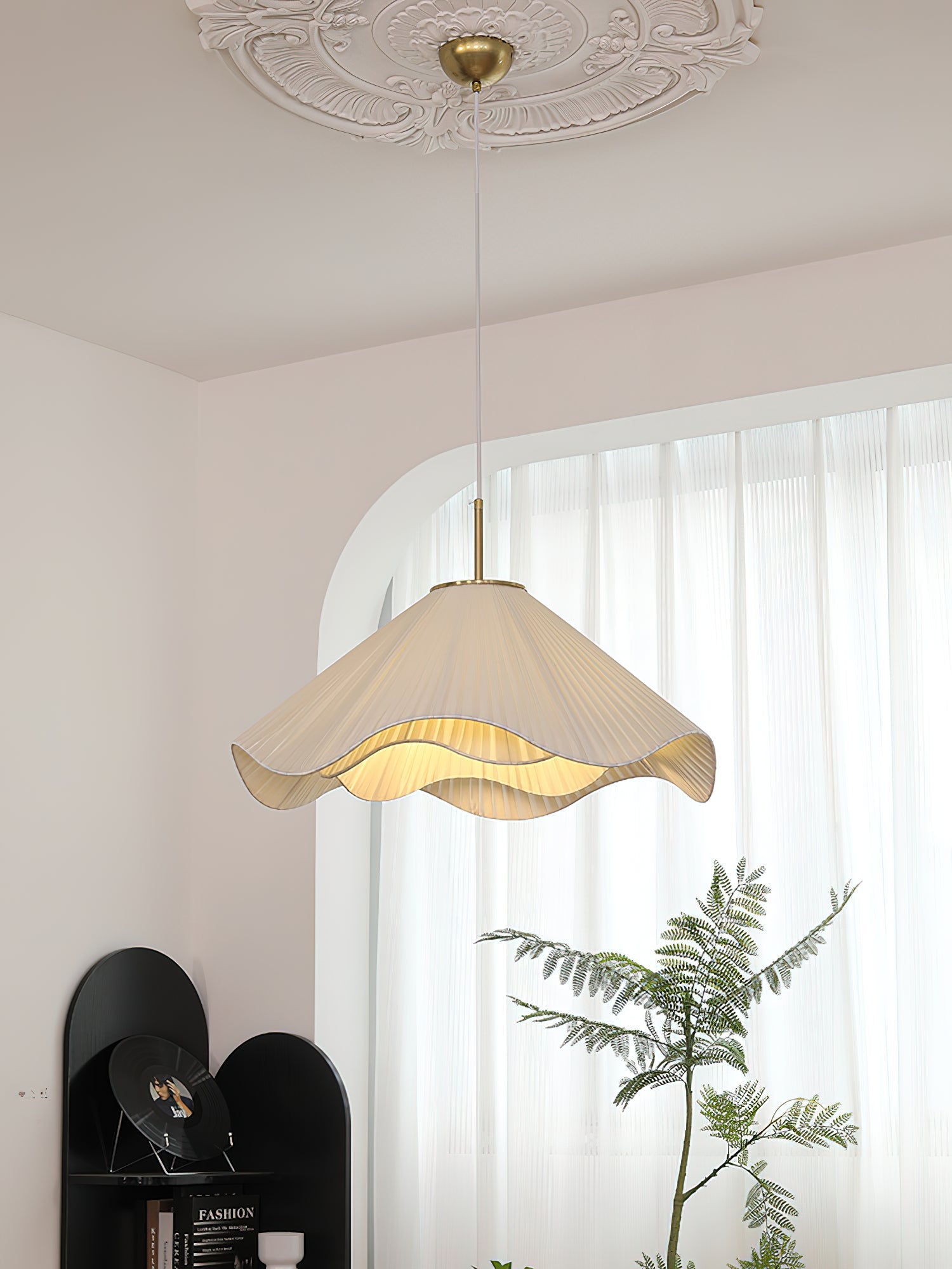 Drift Minimalist Fabric Pendant Light-Neutral Decor