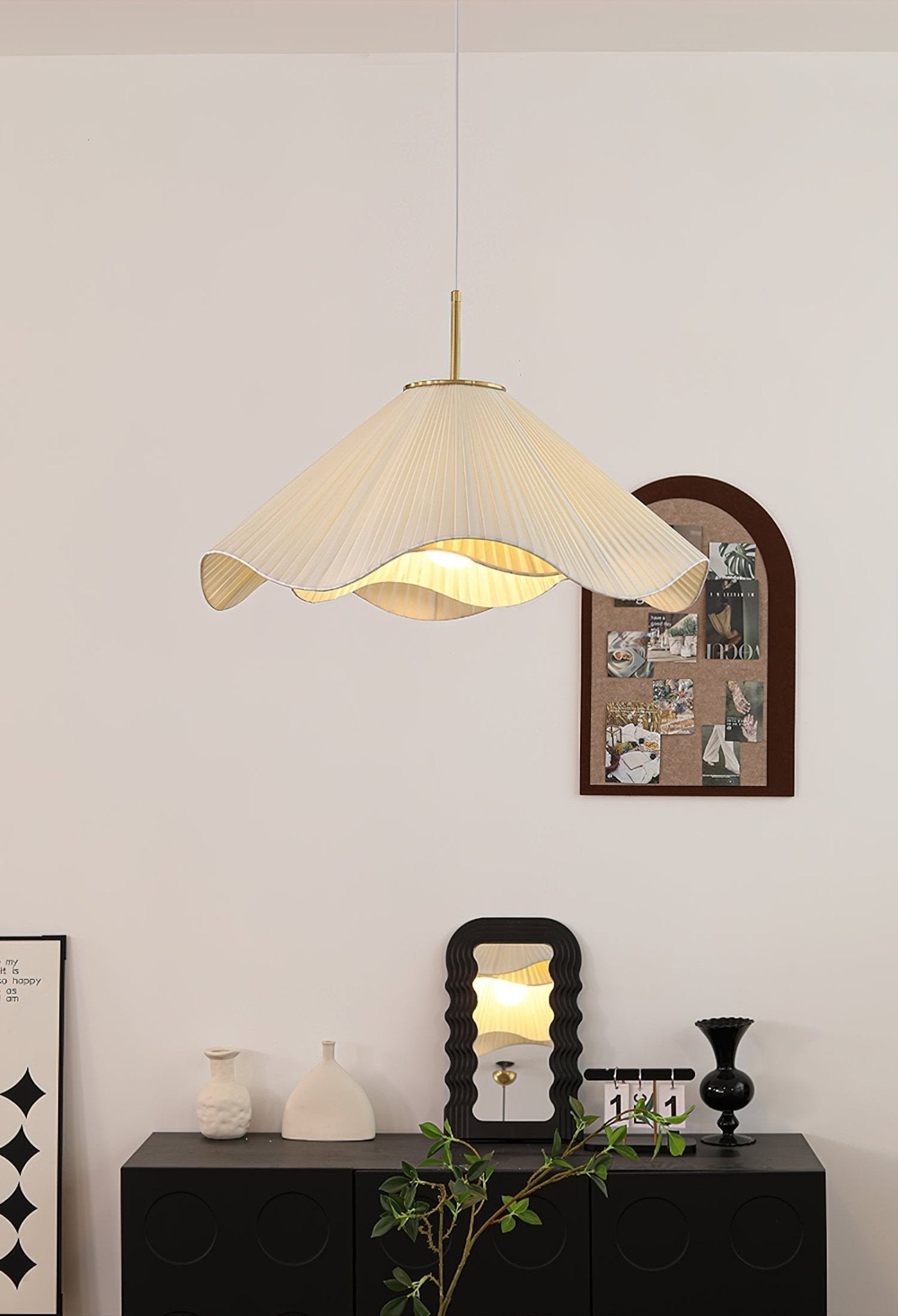 Drift Minimalist Fabric Pendant Light-Neutral Decor