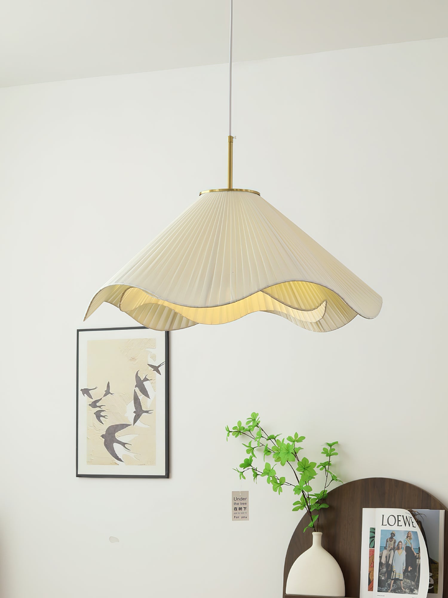 Drift Minimalist Fabric Pendant Light-Neutral Decor