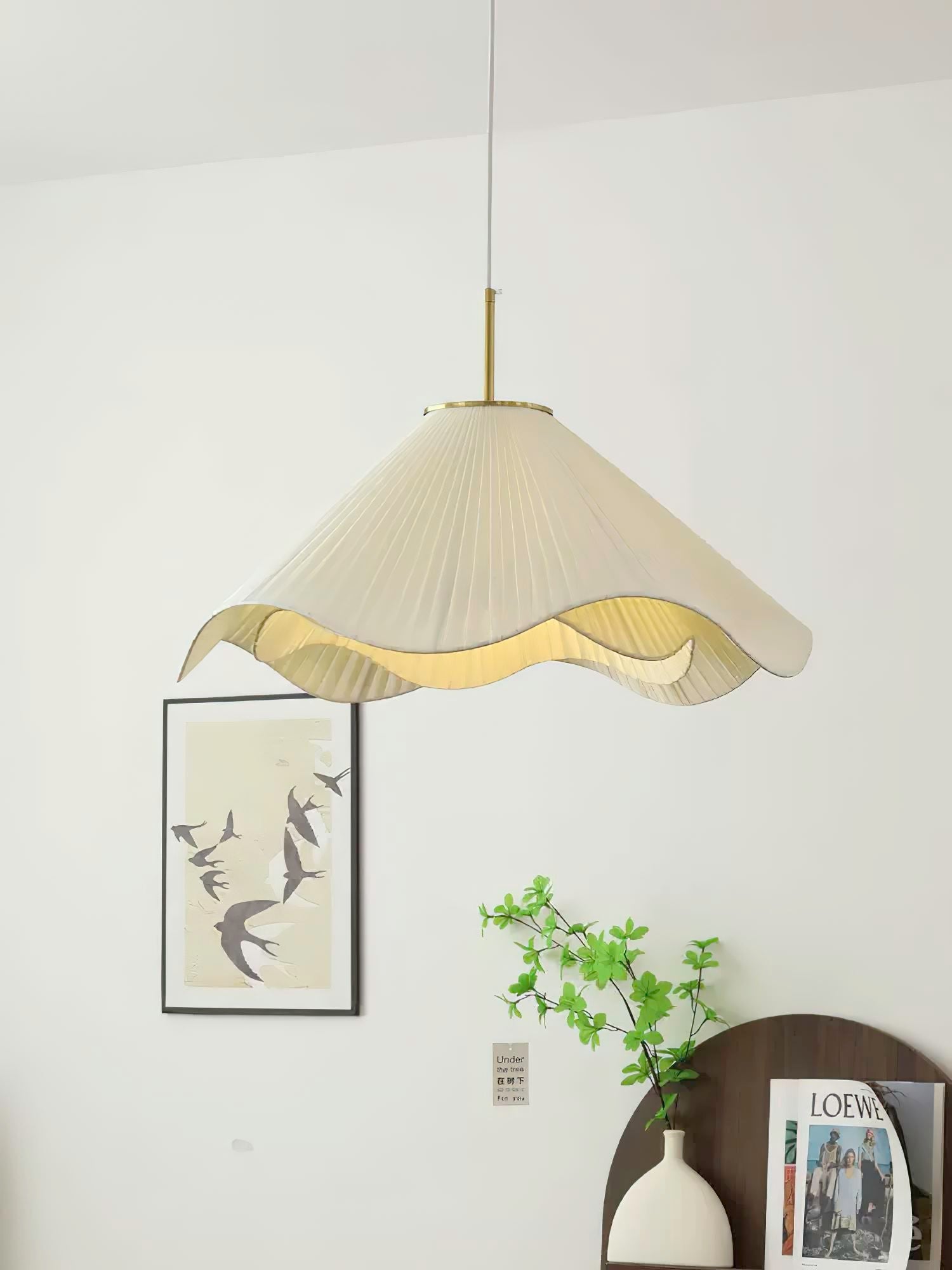 Drift Minimalist Fabric Pendant Light-Neutral Decor