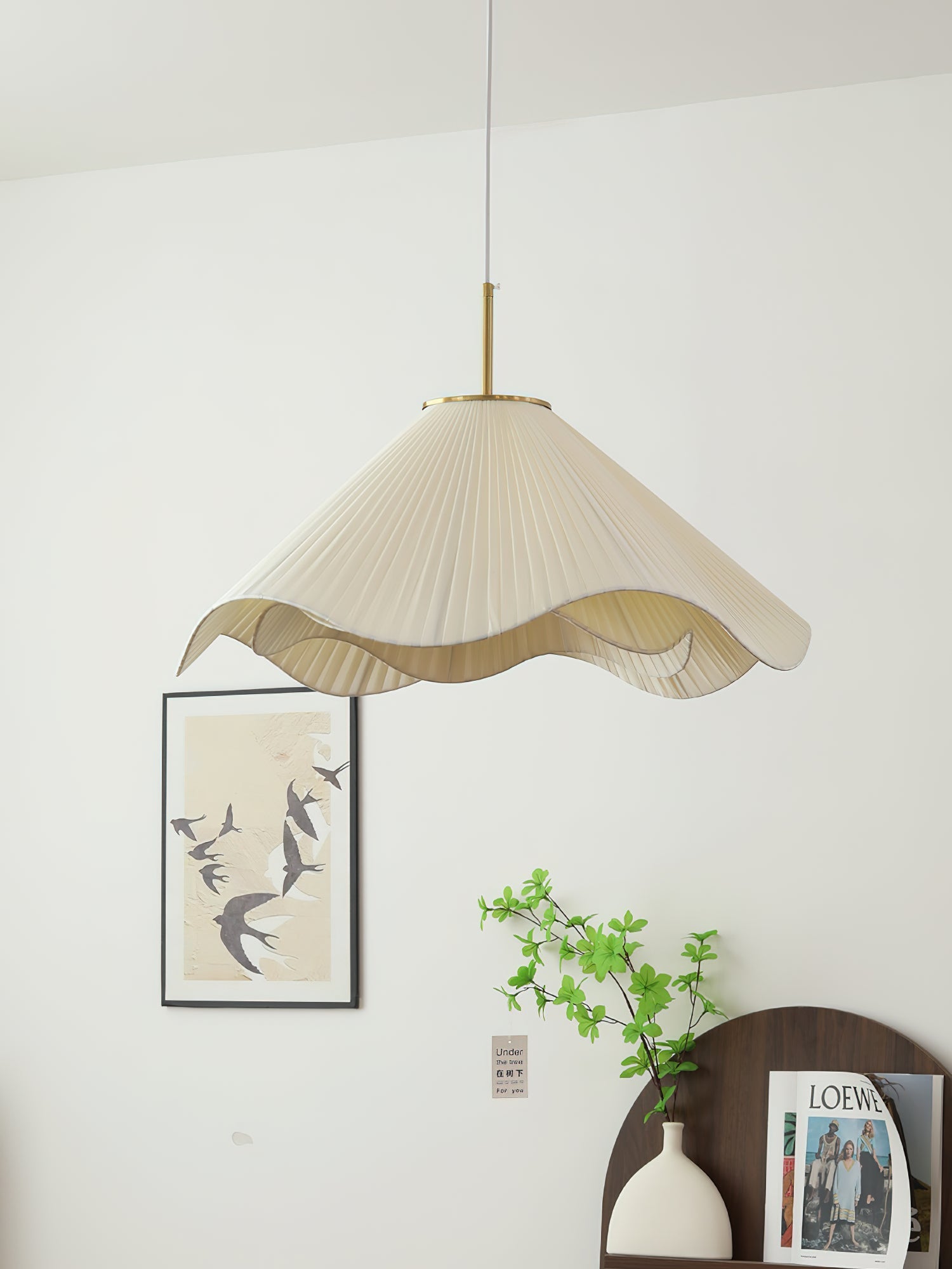 Drift Minimalist Fabric Pendant Light-Neutral Decor