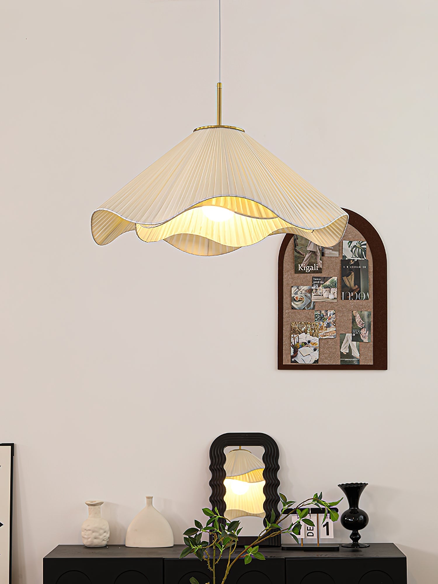 Drift Minimalist Fabric Pendant Light-Neutral Decor