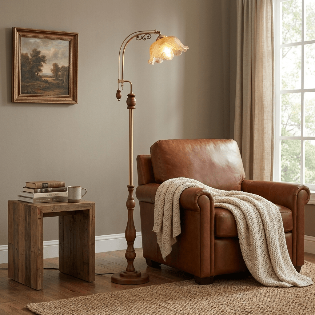 Aurelia Scroll Floor Lamp-Neutral Decor