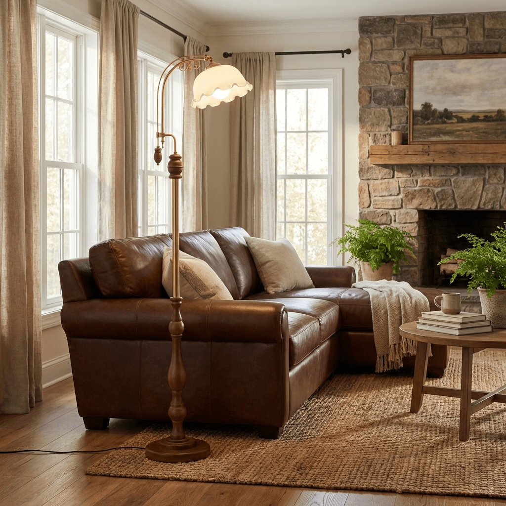 Aurelia Scroll Floor Lamp-Neutral Decor