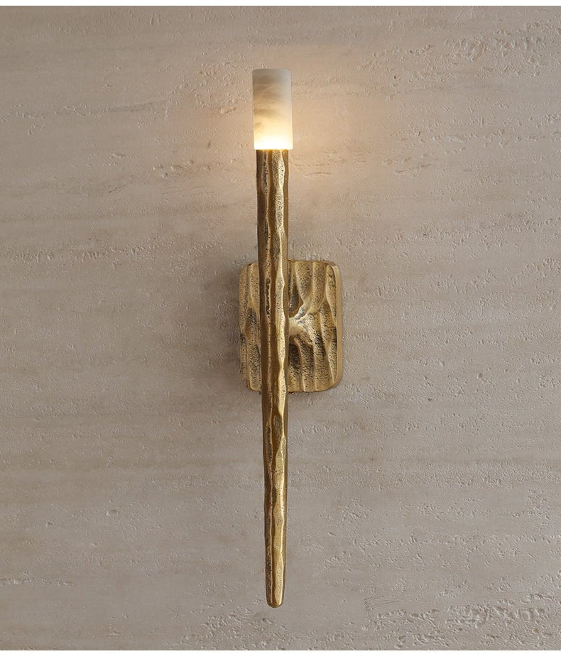Julius Alabaster Cylindrical Minimalist Wall Lamp-Neutral Decor
