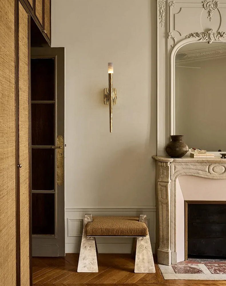 Julius Alabaster Cylindrical Minimalist Wall Lamp-Neutral Decor
