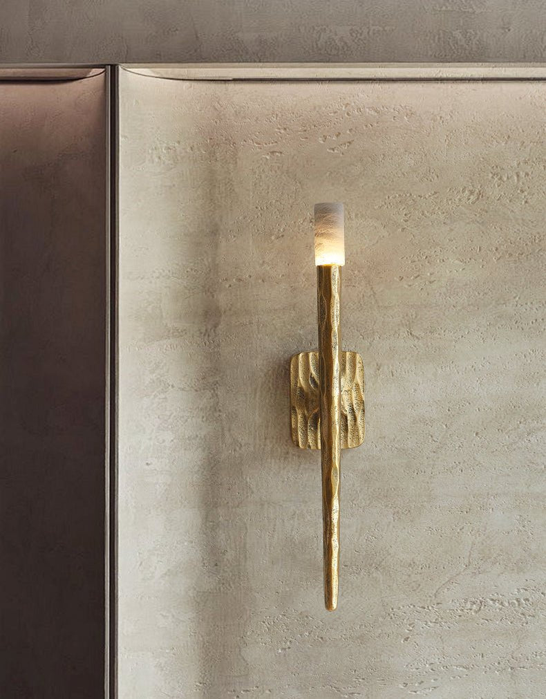 Julius Alabaster Cylindrical Minimalist Wall Lamp-Neutral Decor