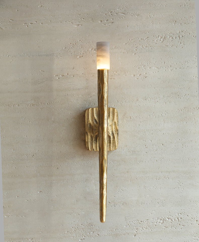 Julius Alabaster Cylindrical Minimalist Wall Lamp-Neutral Decor