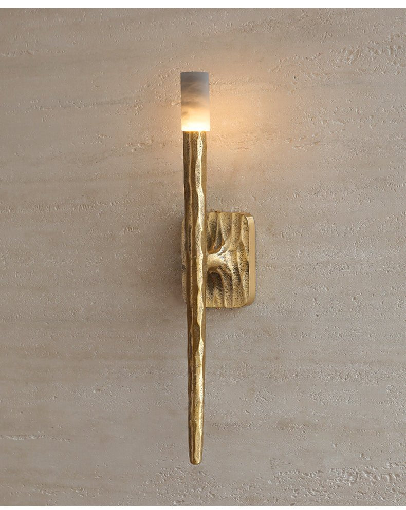 Julius Alabaster Cylindrical Minimalist Wall Lamp-Neutral Decor