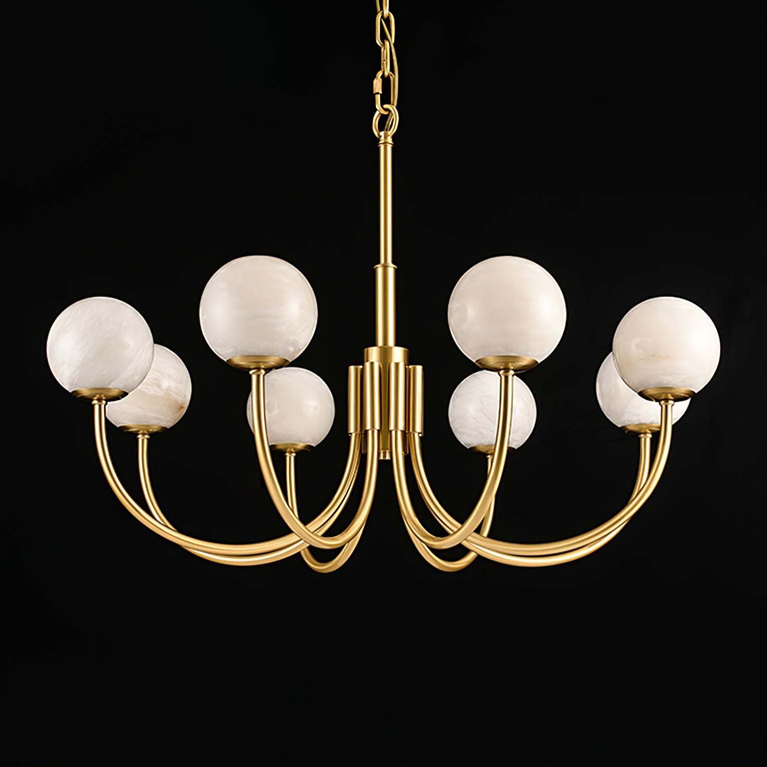 Alira Vintage Alabaster Chandelier Light-Neutral Decor
