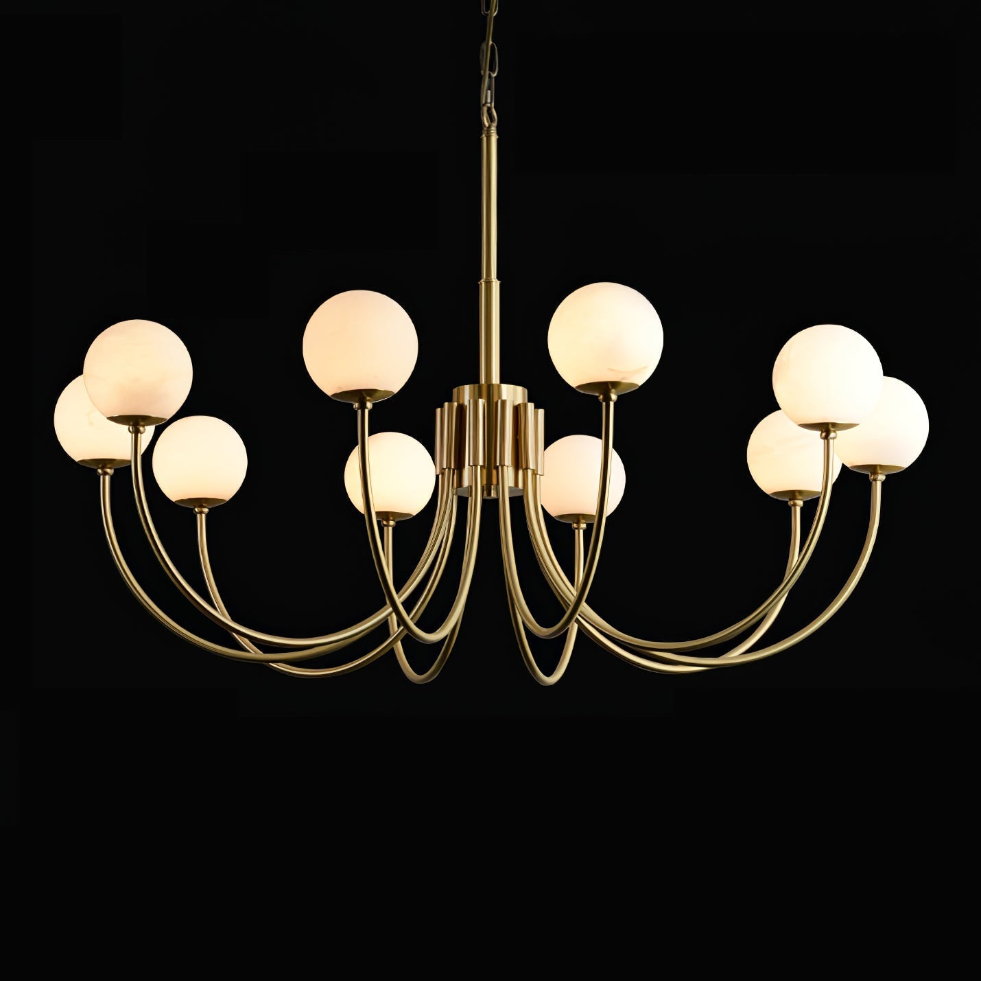 Alira Vintage Alabaster Chandelier Light-Neutral Decor