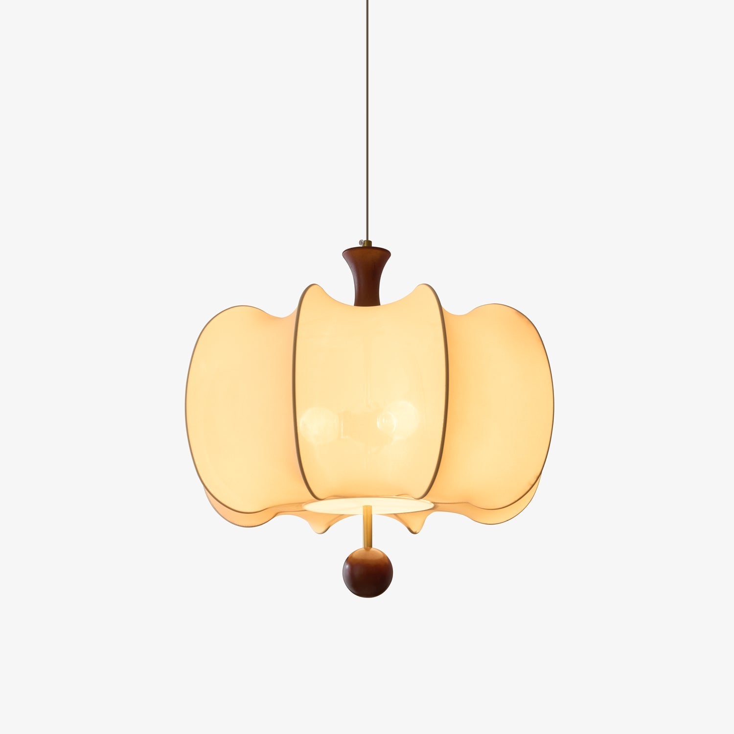 Divelo Fabric Wood Pendant Light-Neutral Decor