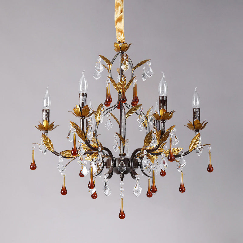 The Aureline Chandelier in a grand entryway with a high ceiling.