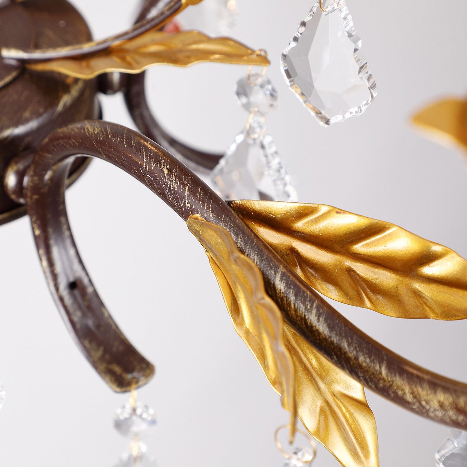 The Aureline Chandelier shown with dimension lines for scale reference.