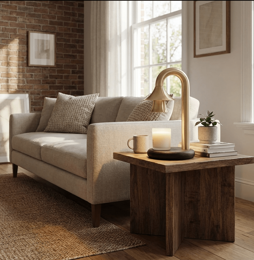 Aurelio Candle Warmer Lamp-Neutral Decor