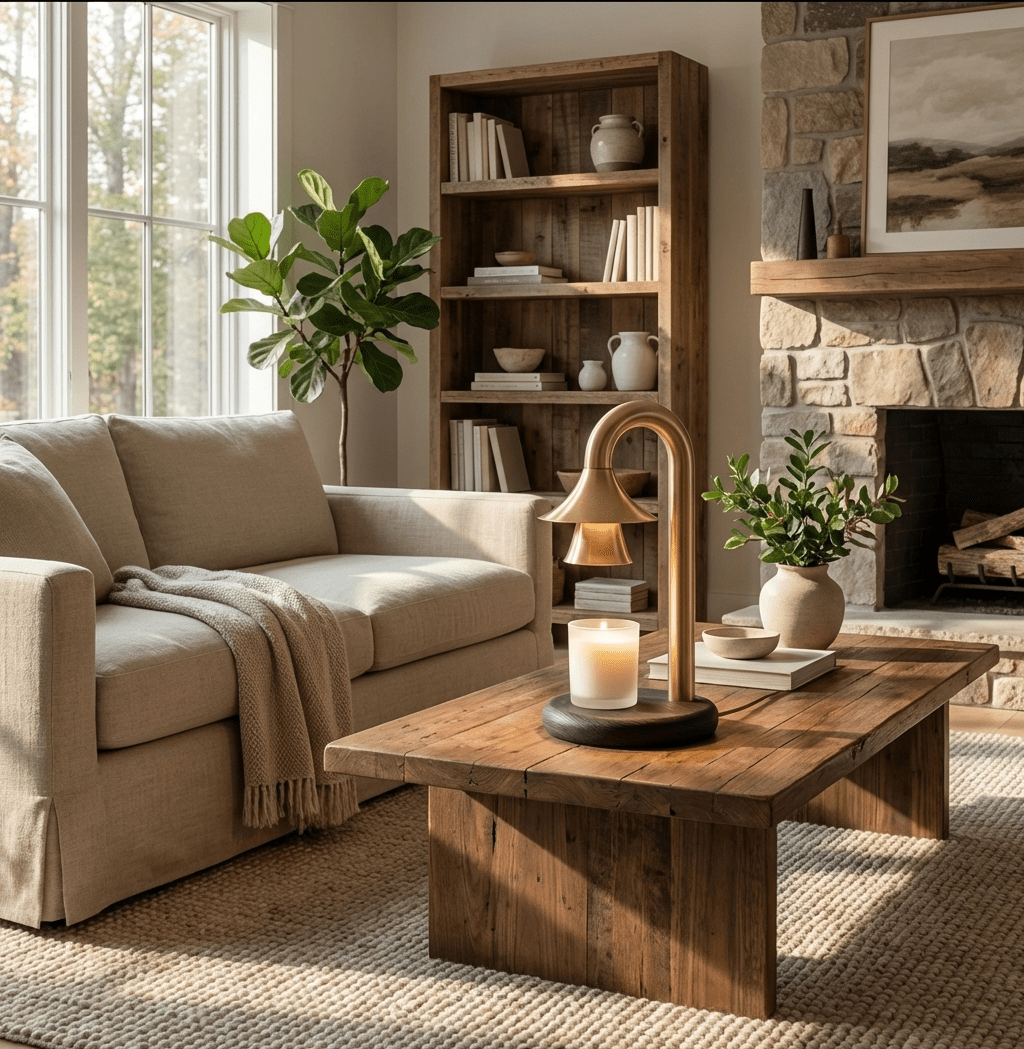 Aurelio Candle Warmer Lamp-Neutral Decor