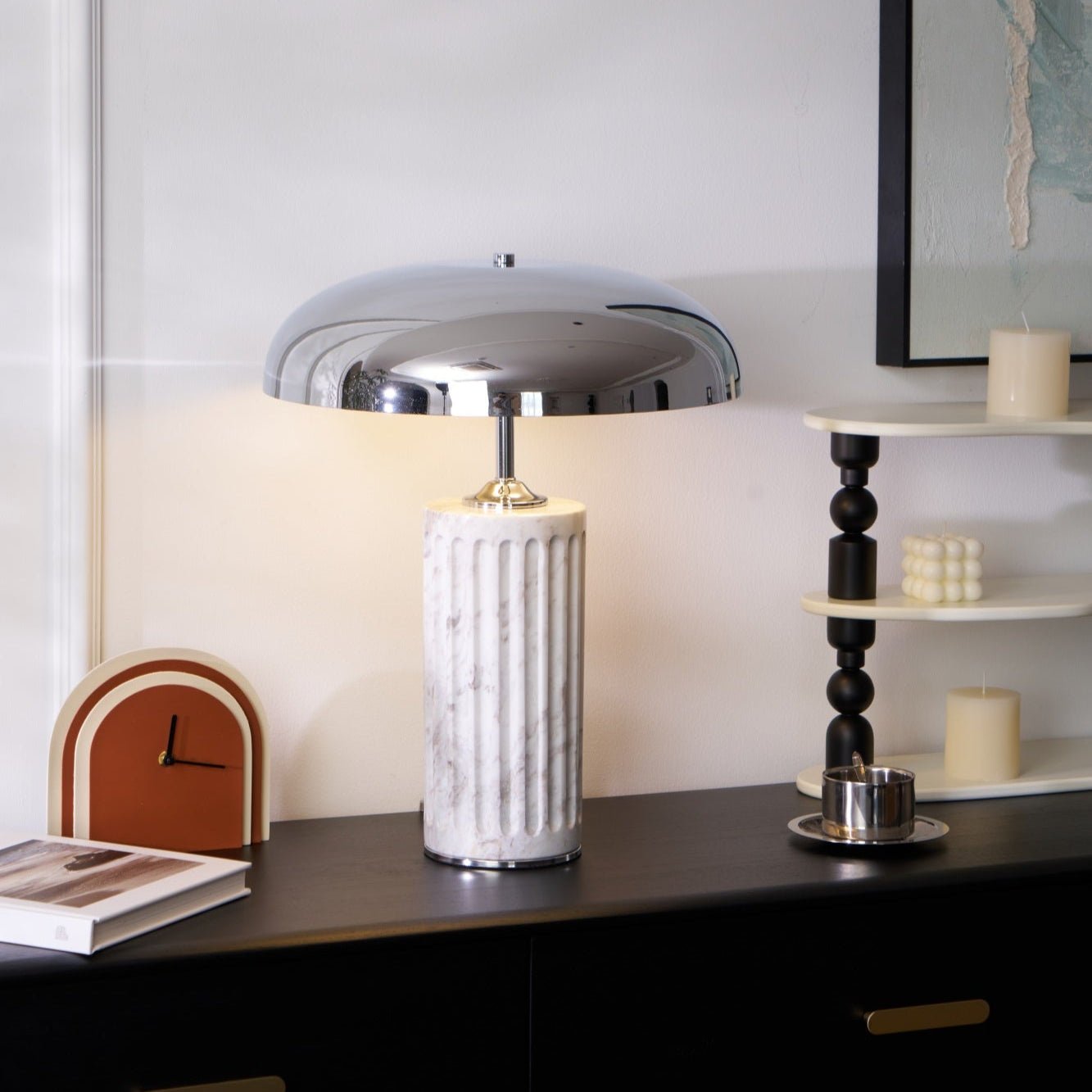 Zenith Modern Marble Table Lamp-Neutral Decor