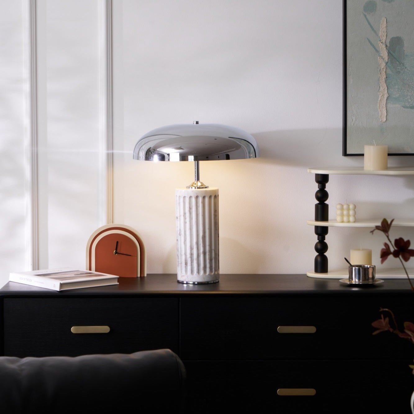 Zenith Modern Marble Table Lamp-Neutral Decor