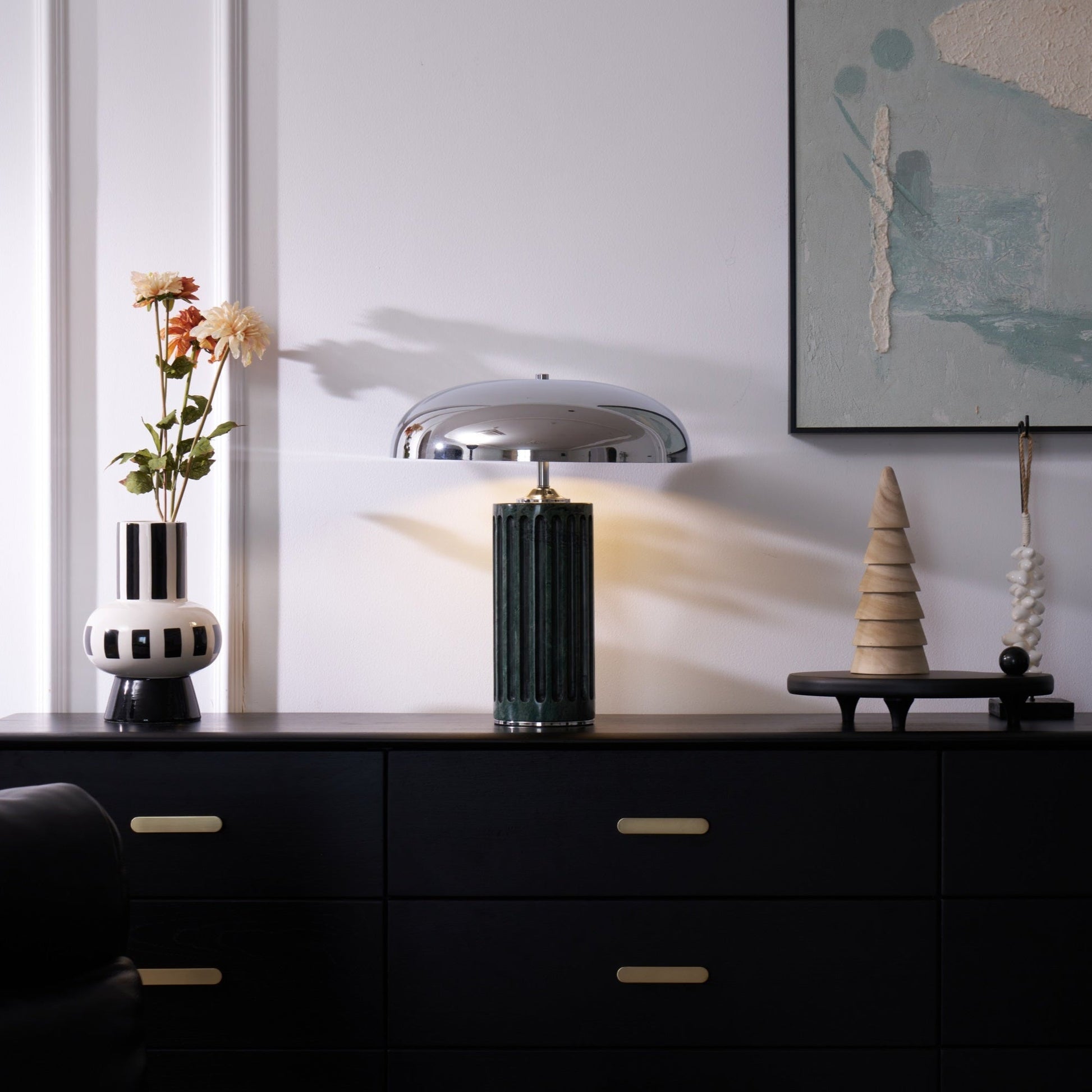 Zenith Modern Marble Table Lamp-Neutral Decor